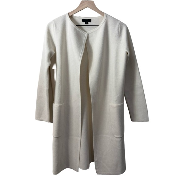 J. Crew Juliette Collarless Open Sweater Blazer Ivory ASO Meghan Markle - Picture 5 of 12